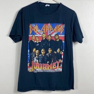 Def‎ Leppard & Journey band tee mens size medium 2018 North American tour